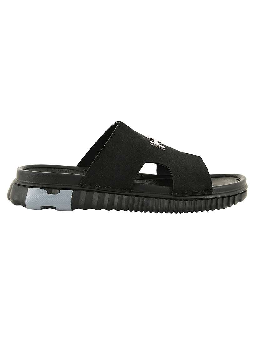 men black slip on sandal - 22550350 -  Standard Image - 2