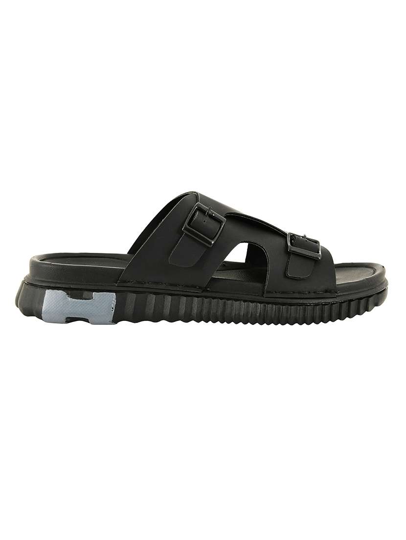men black slip on sandal - 22550351 -  Standard Image - 2