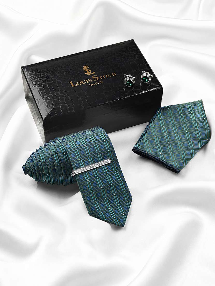 men necktie with cufflinks accessory gift set