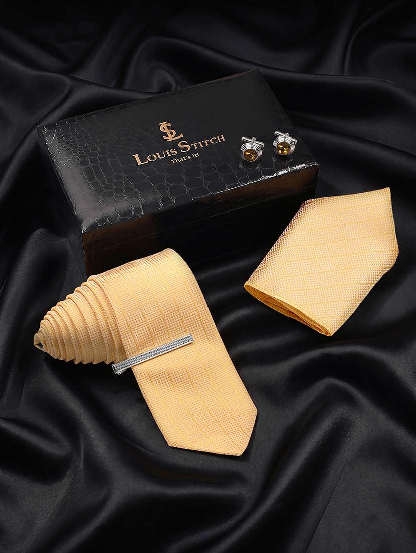 men necktie with cufflinks accessory gift set