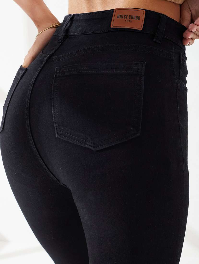 Women Solid High Rise Skinny Fit Jeans - 22550891 -  Standard Image - 2