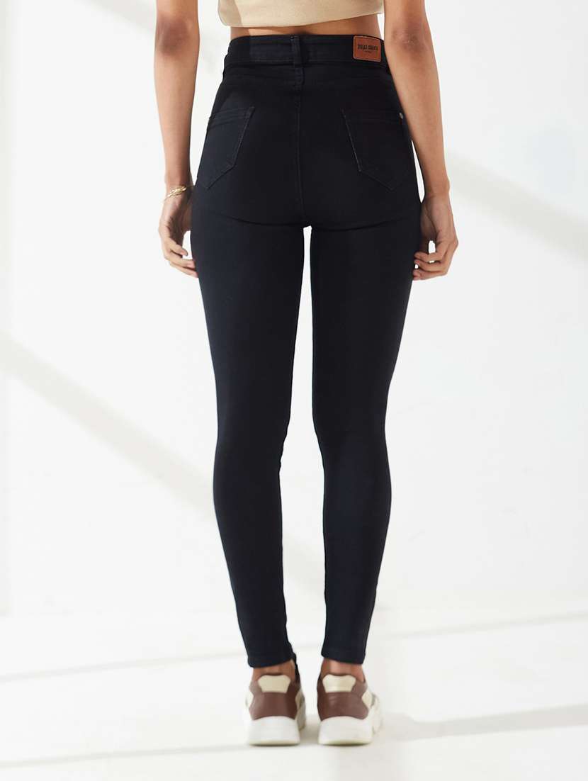 women solid high rise skinny fit jeans jeans - 22550894 -  Standard Image - 2