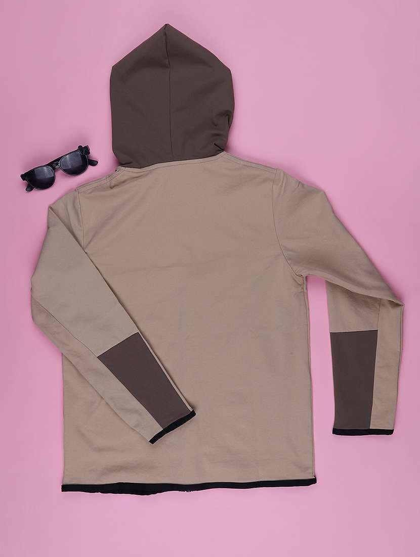 boys colourblocked long sleeves hooded jacket - 22551402 -  Standard Image - 2