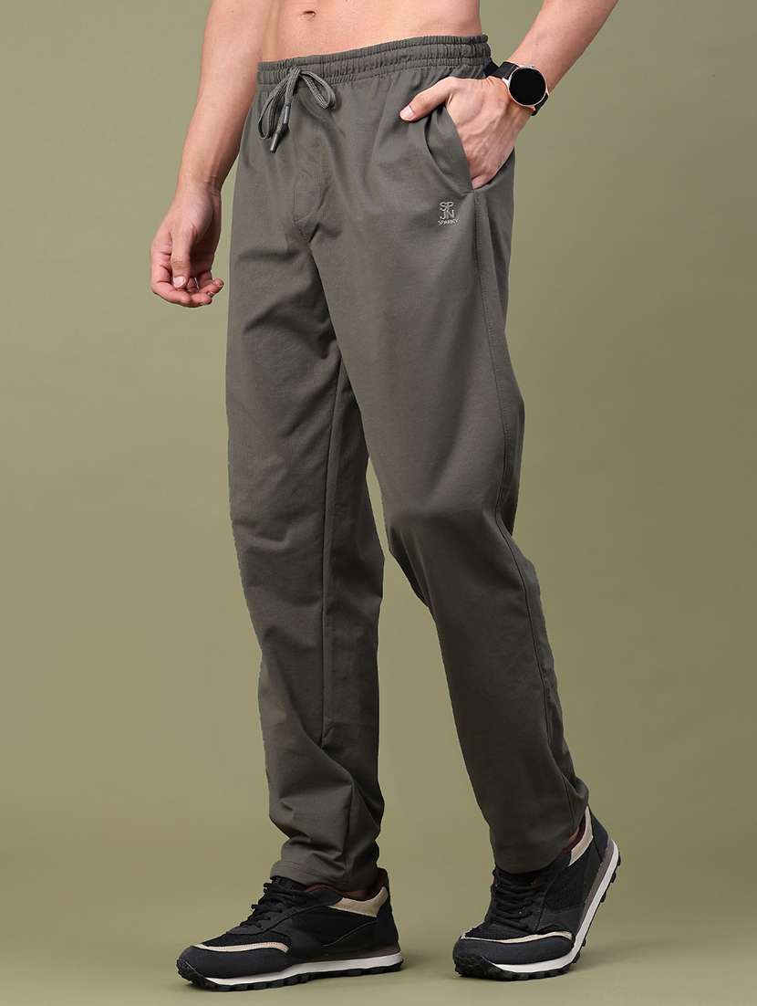 Men Solid Mid Rise Regular Fit Track Pant - 22552170 -  Standard Image - 2