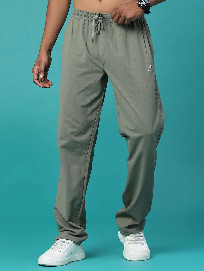 Men Solid Mid Rise Regular Fit Track Pant - 22552175 -  Standard Image - 2