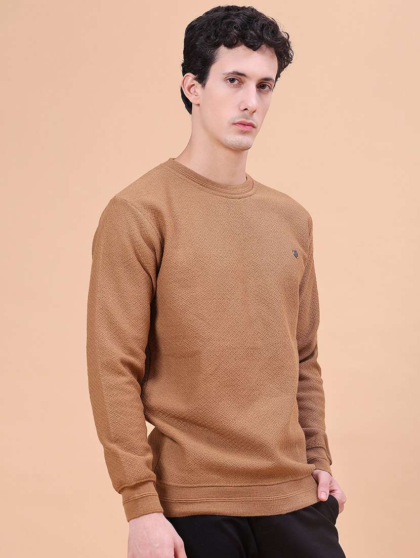 Men Self Design Long Sleeves Regular Fit Pullover - 22552780 -  Standard Image - 2