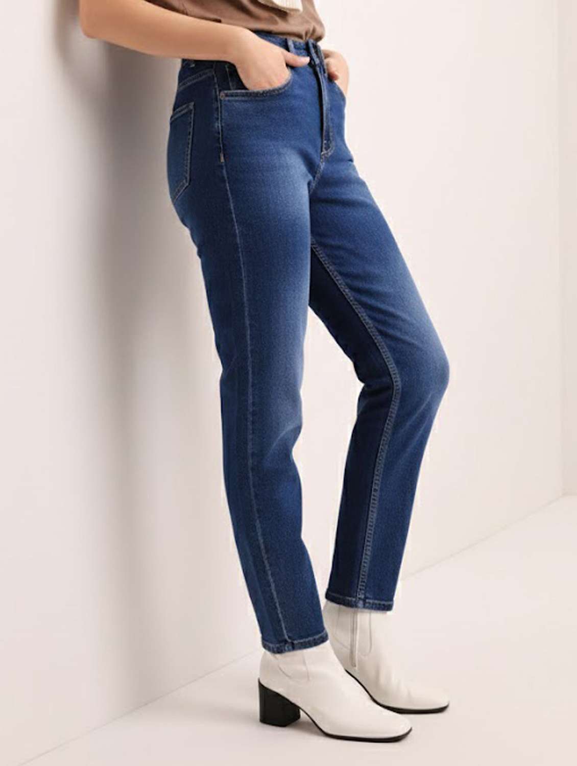 Women Washed High Rise Slim Fit Jeans - 22553055 -  Standard Image - 2