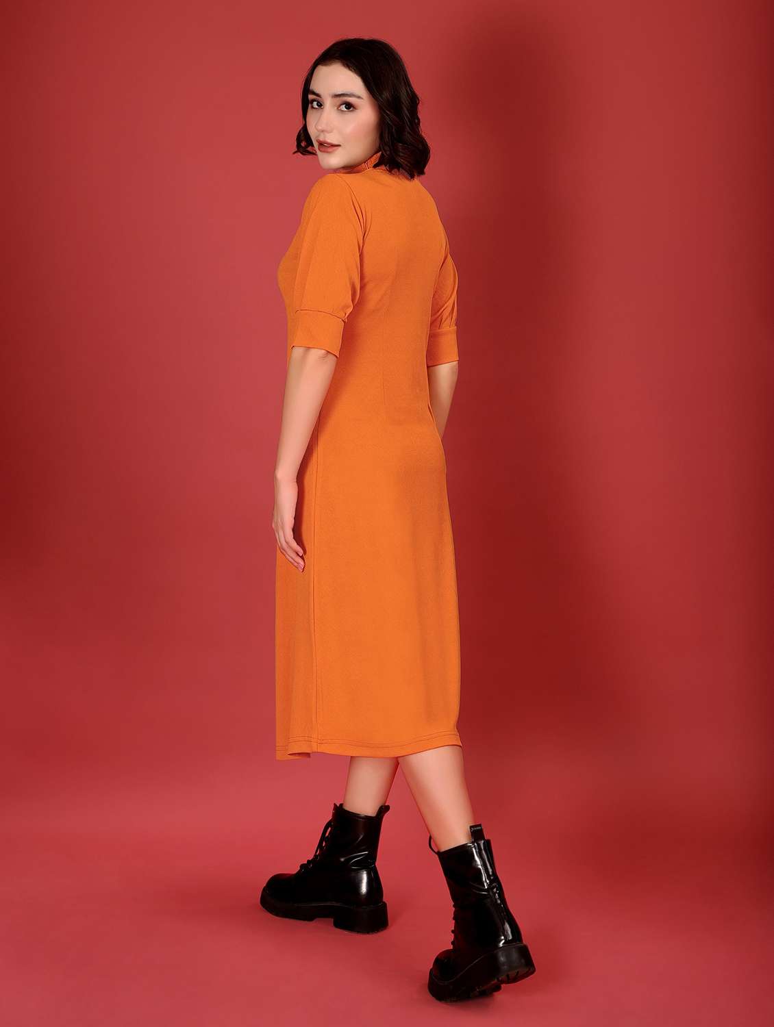 women self design short sleeves a-line dress - 22553311 -  Standard Image - 2