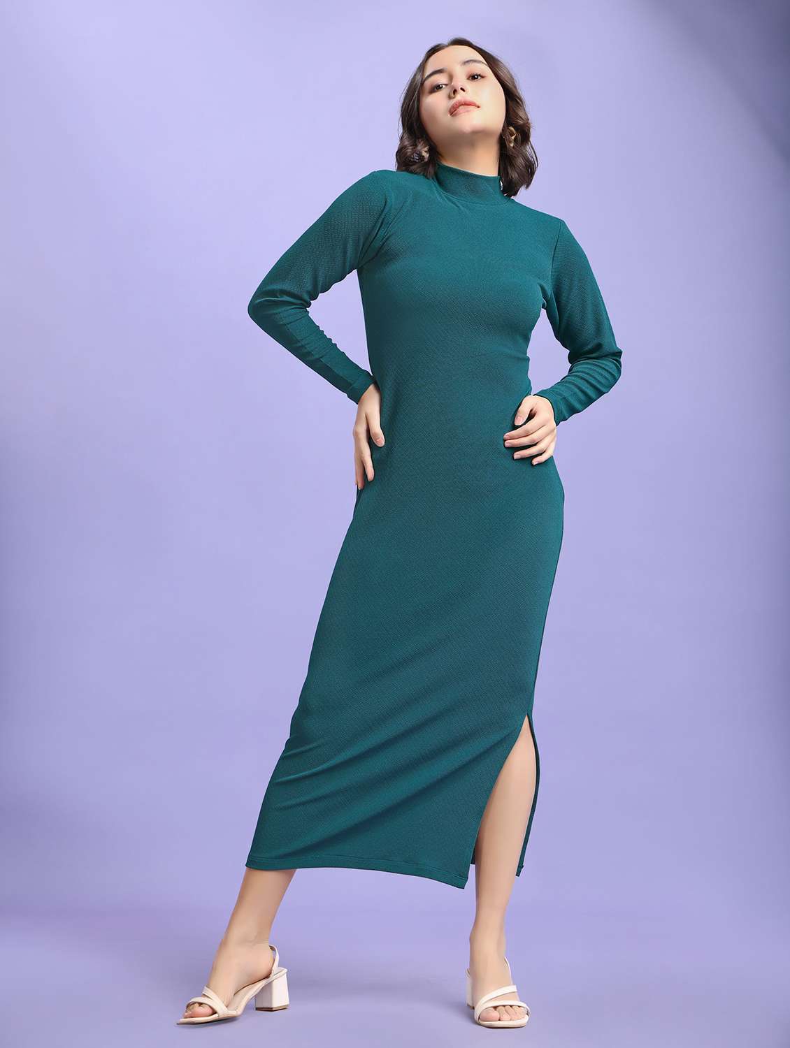 women self design long sleeves sheath dress - 22553328 -  Standard Image - 2