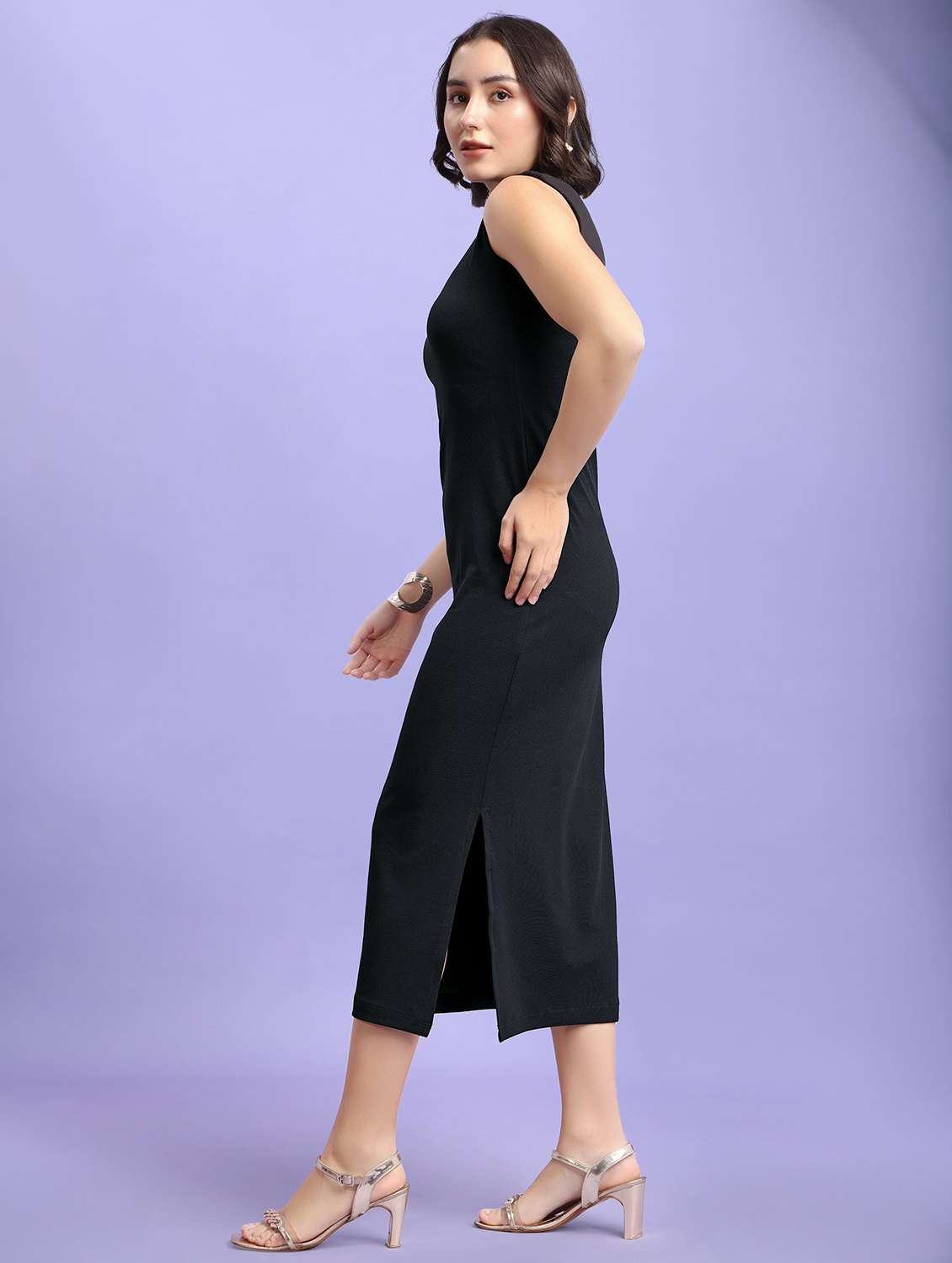 women solid sleeveless sheath dress - 22553333 -  Standard Image - 2