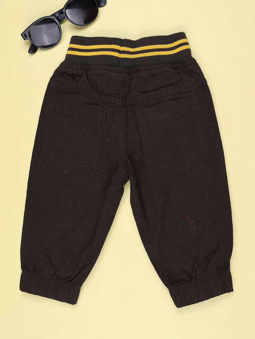 Boys Solid Mid Rise Regular Fit Jogger - 22553530 -  Standard Image - 2