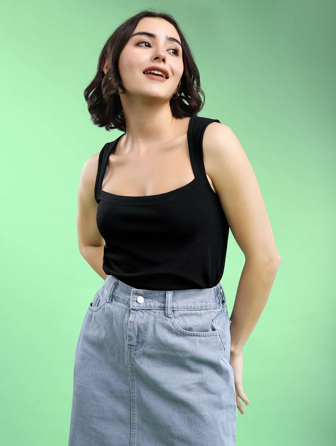 women solid sleeveless regular top - 22553588 -  Standard Image - 2