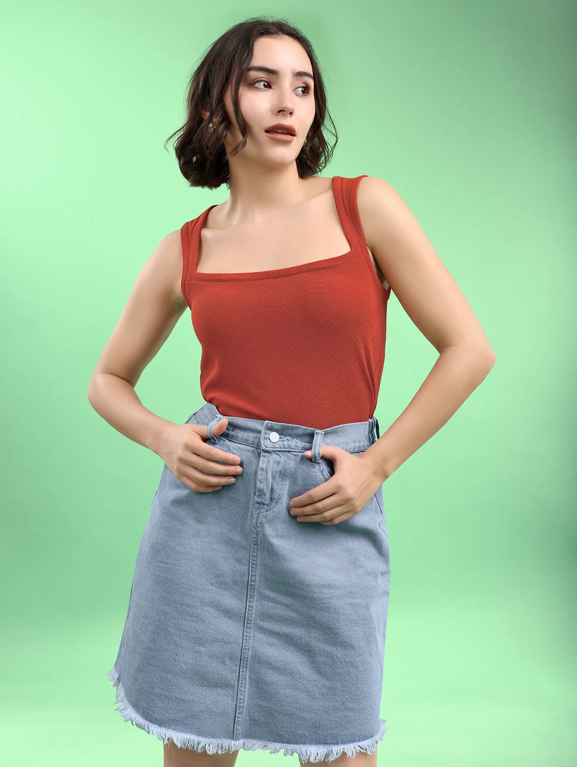 women solid sleeveless regular top - 22553592 -  Standard Image - 2