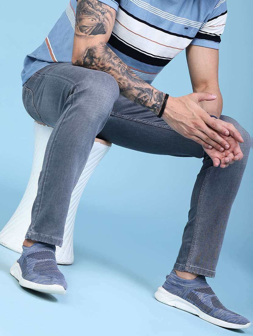 men washed mid rise full length slim fit jeans - 22554011 -  Standard Image - 2