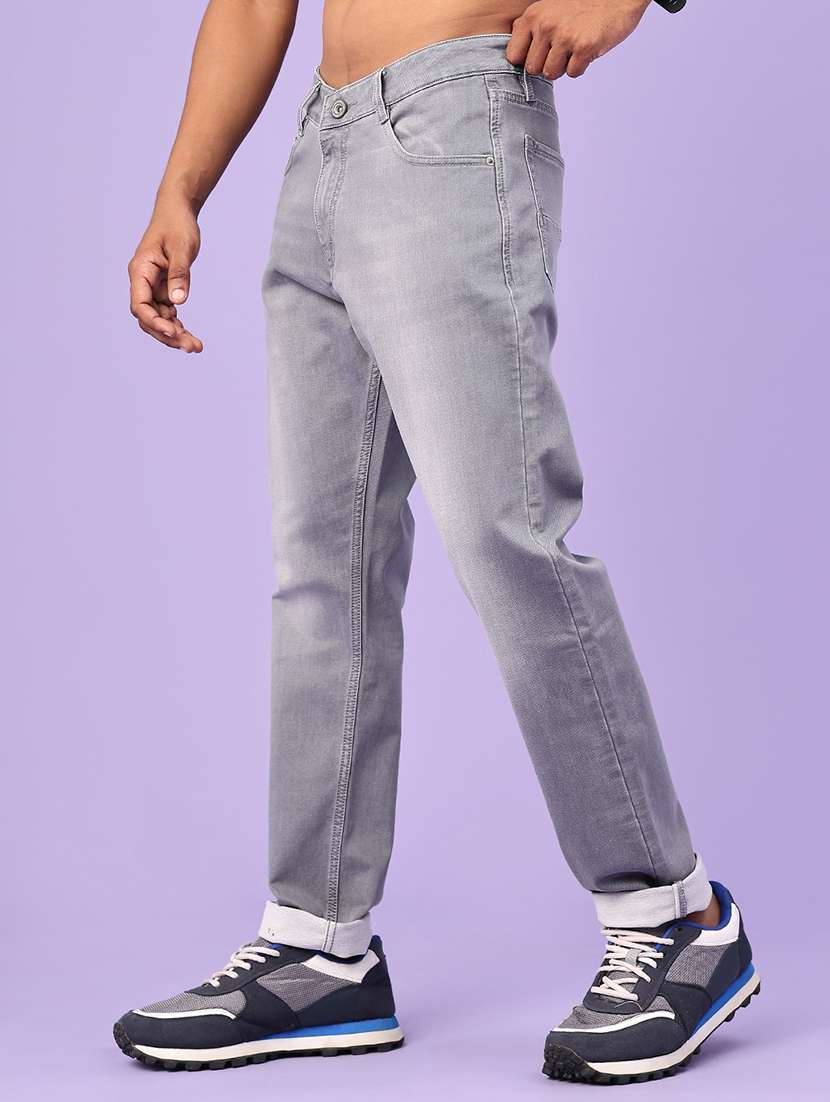 men washed mid rise full length tapered jeans - 22554029 -  Standard Image - 2