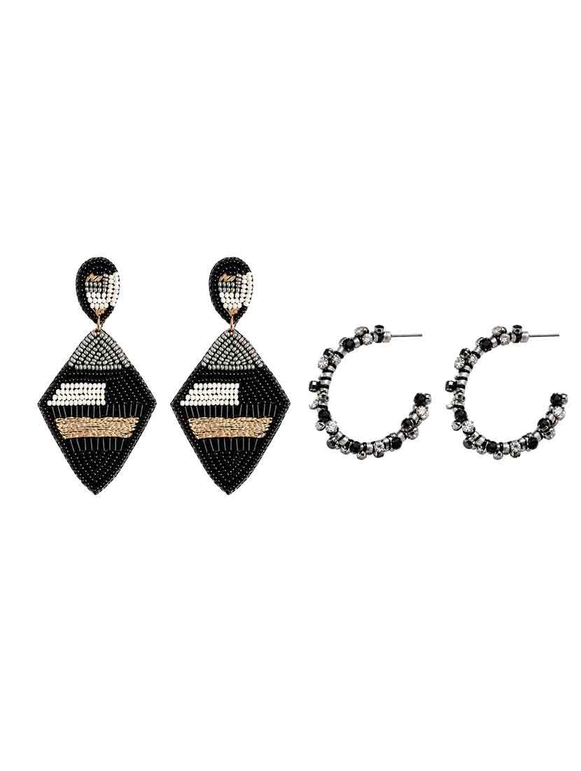 thread & beads earrings combo pack of 2 for women  - 22554134 -  Standard Image - 2