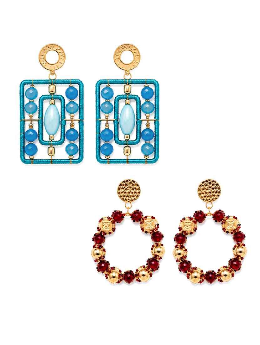 beads earrings combo pack of 2 for women  - 22554137 -  Standard Image - 2