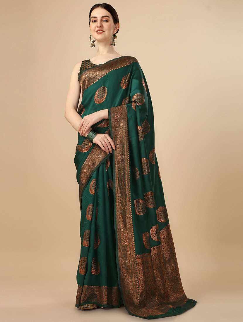 Women Self Design Banarasi Saree With Blouse - 22554552 -  Standard Image - 2