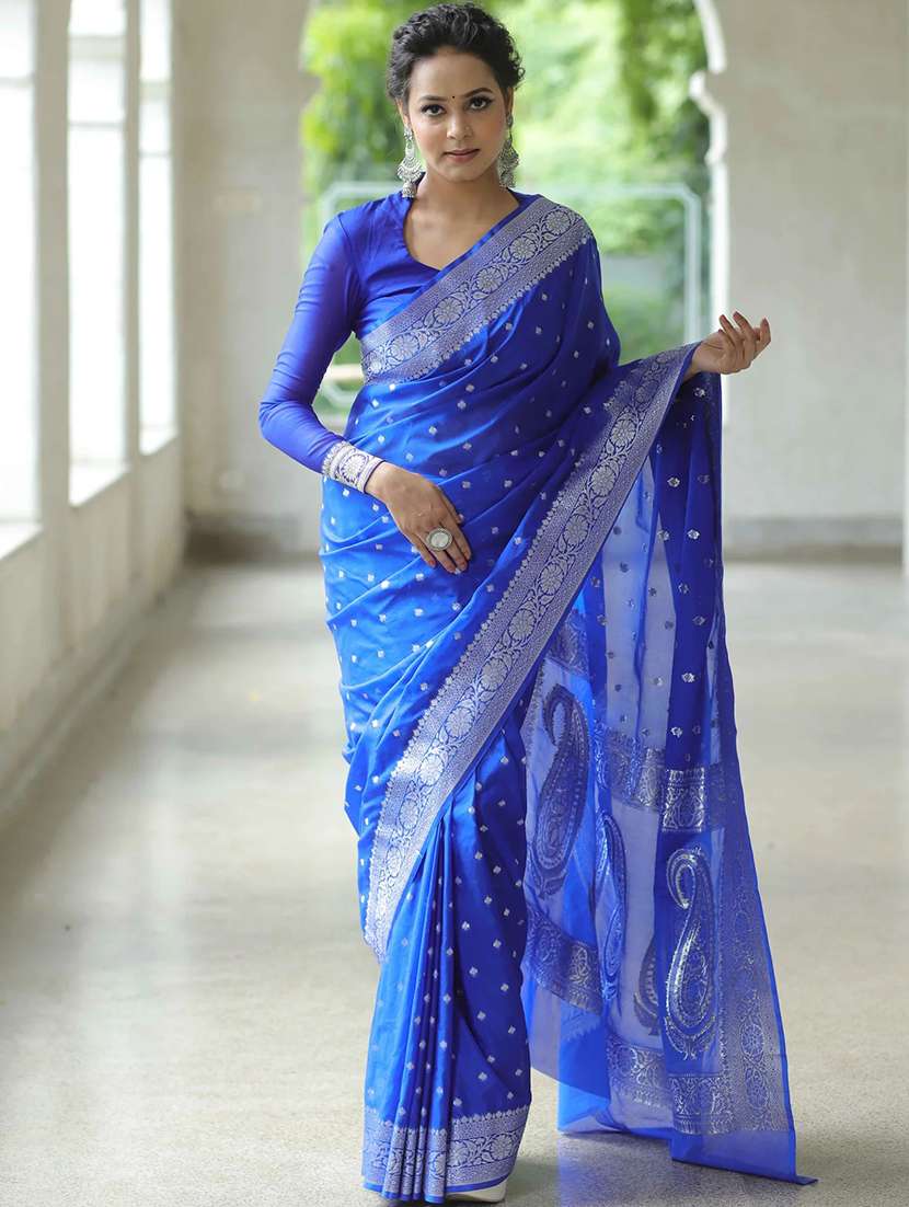 women self design banarasi saree with blouse - 22554576 -  Standard Image - 2