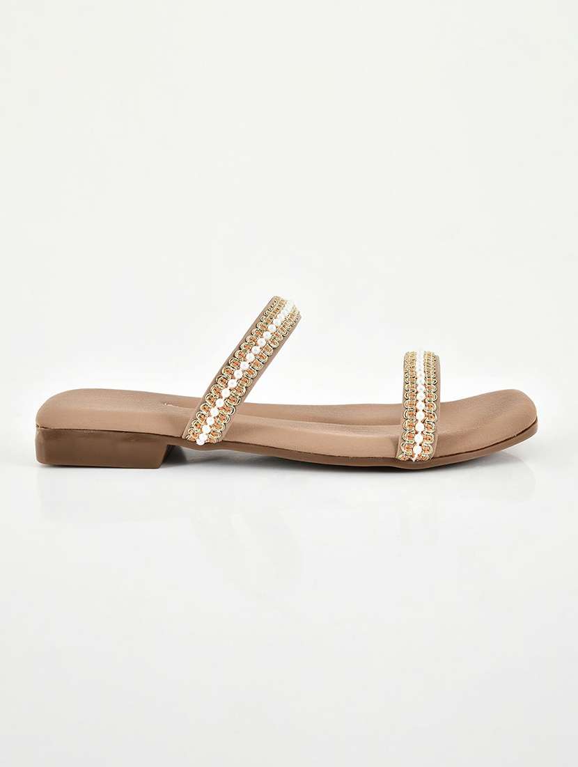 women embellished slip on flats - 22554637 -  Standard Image - 2