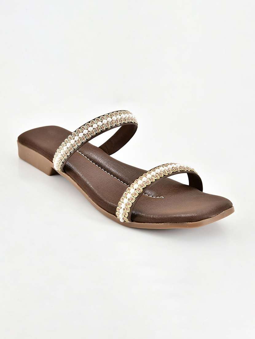 women embellished slip on flats - 22554639 -  Standard Image - 2