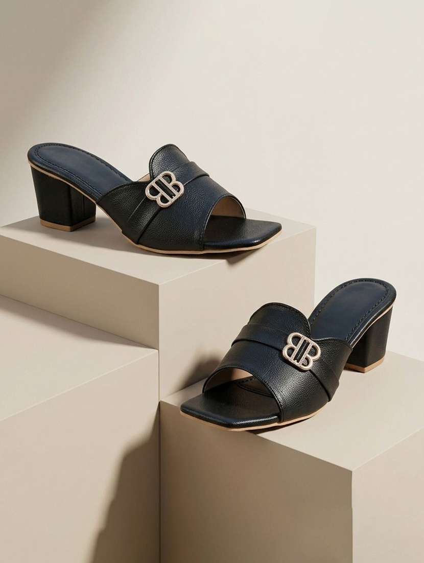 women solid slip on sandal