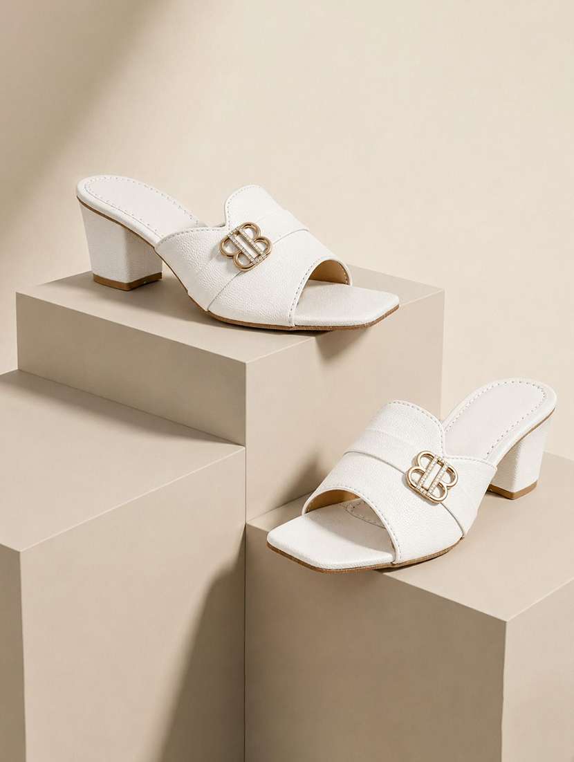 women solid slip on sandal