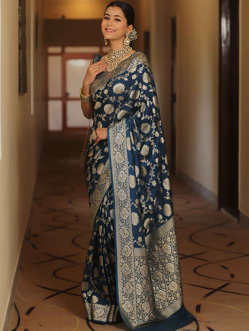 women self design banarasi saree with blouse - 22554659 -  Standard Image - 2