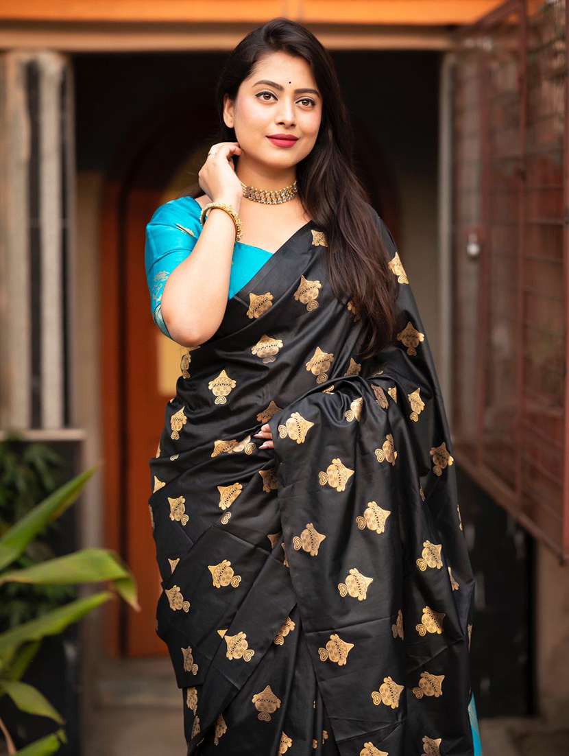 Women Self Design Banarasi Saree With Blouse - 22554670 -  Standard Image - 2