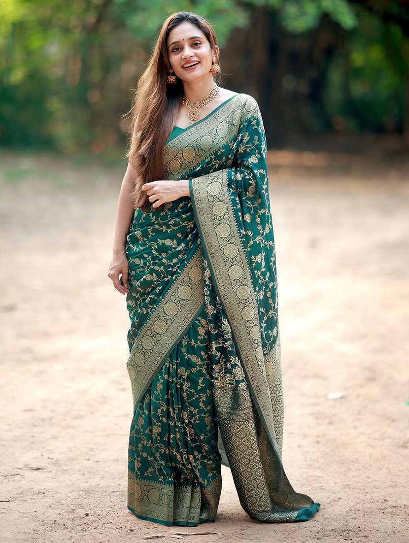 women self design banarasi saree with blouse - 22554708 -  Standard Image - 2