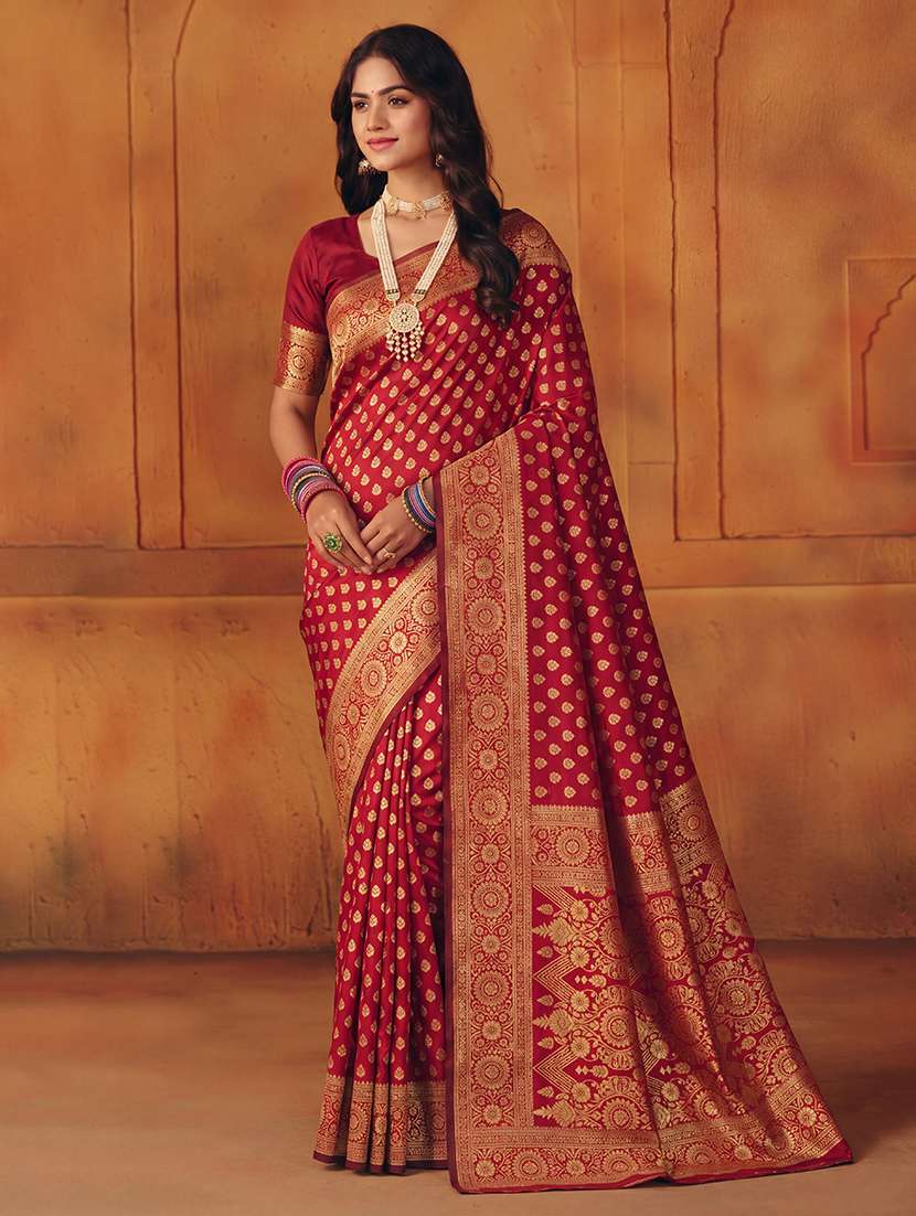 Women Self Design Banarasi Saree With Blouse - 22554767 -  Standard Image - 2