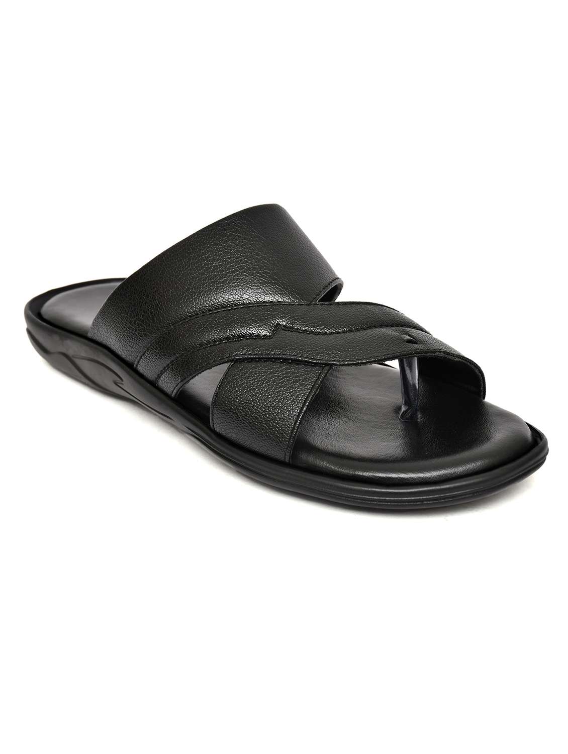 men black slip on sandal - 22554841 -  Standard Image - 2