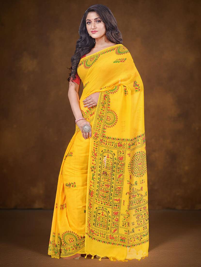 women printed casual wear saree with blouse - 22554941 -  Standard Image - 2