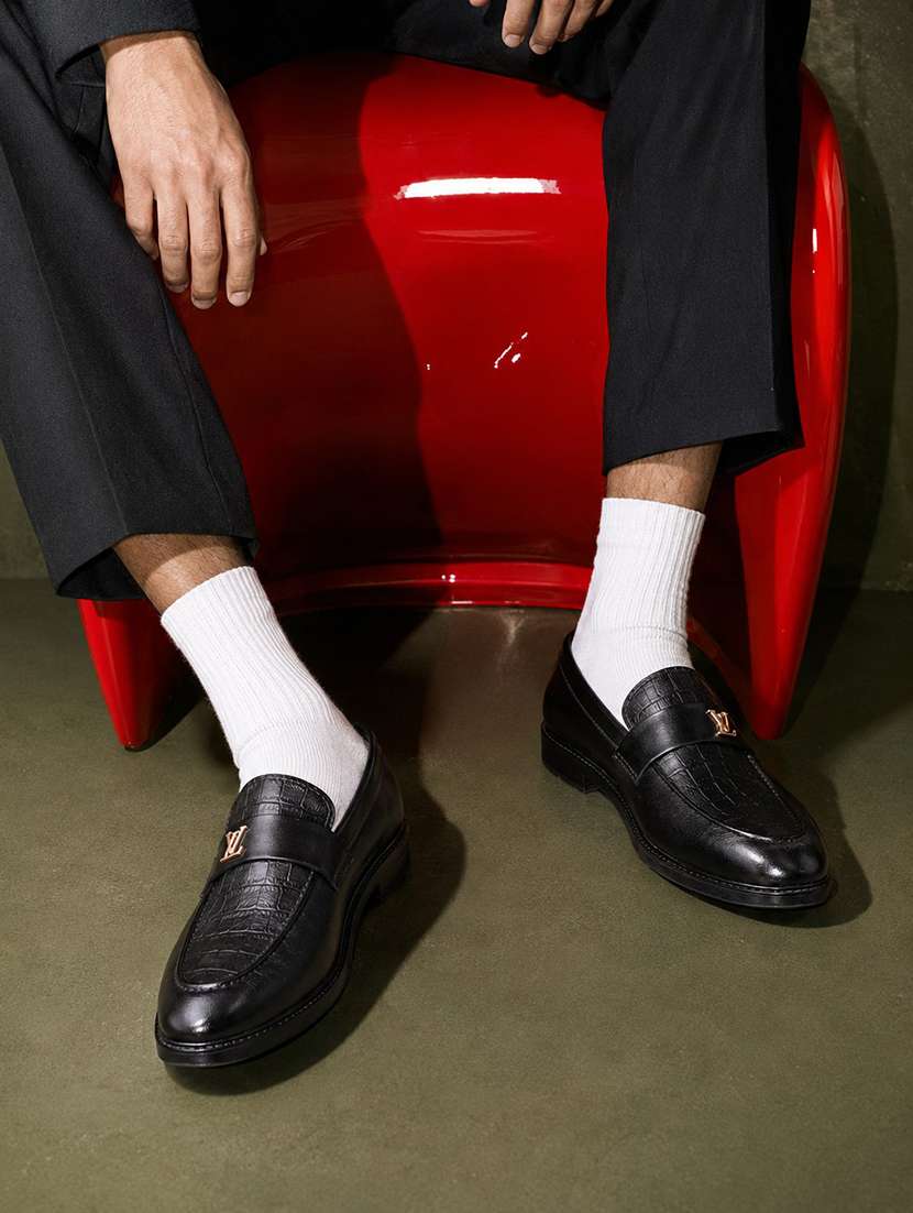 Men Black Slip On Loafer - 22555055 -  Standard Image - 2
