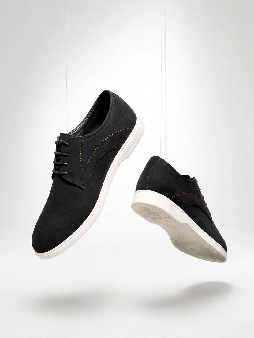 Men Black Lace Up Sneaker - 22555057 -  Standard Image - 2