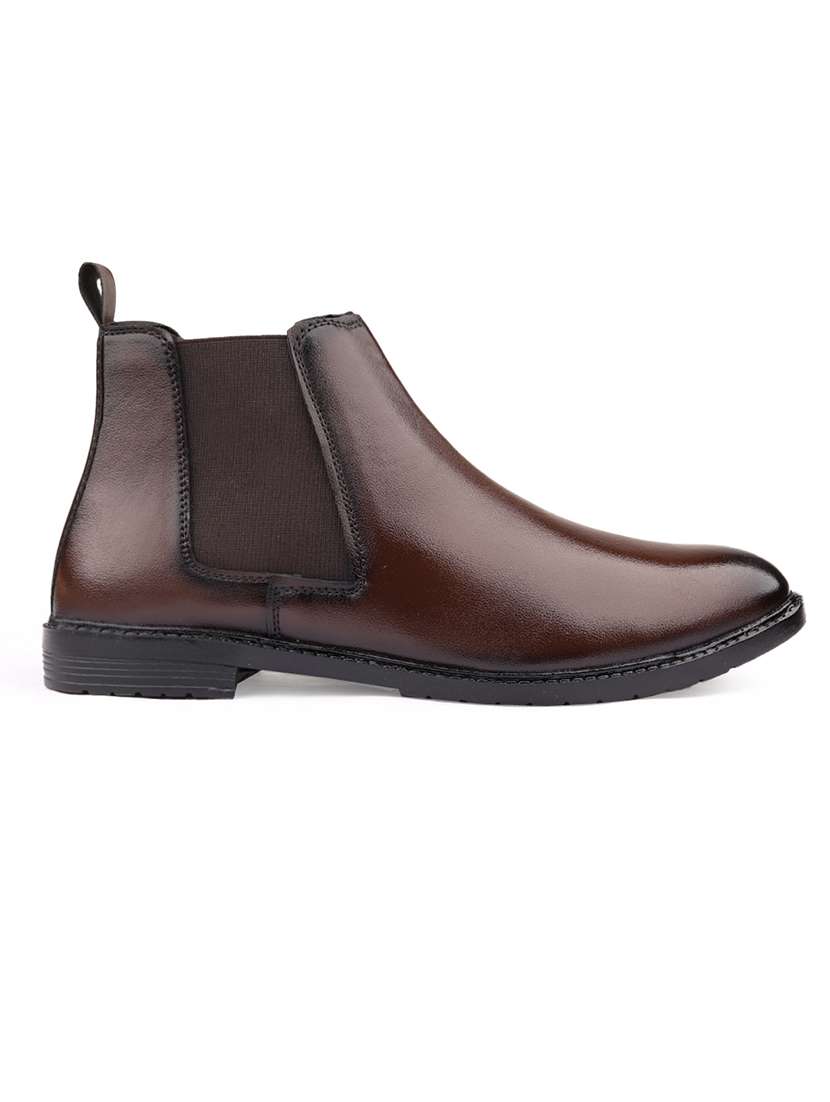 men brown slip on chelsea boot - 22555061 -  Standard Image - 2