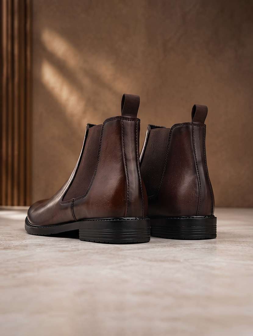 Men Brown Slip On Chelsea Boot - 22555061 -  Standard Image - 2
