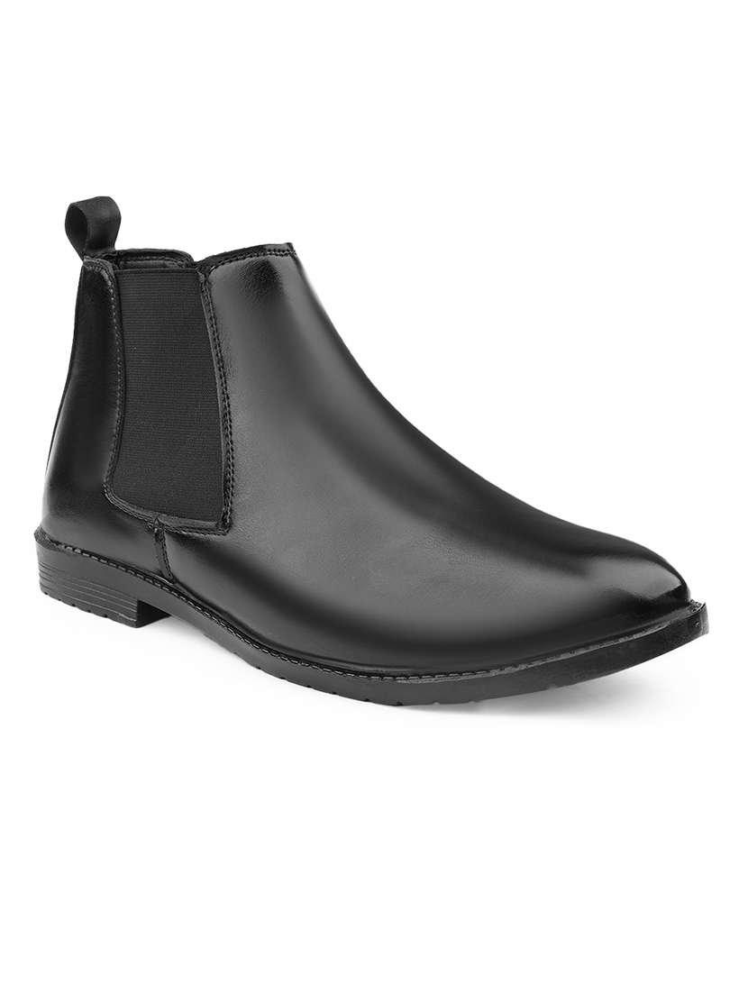 men black slip on boot - 22555065 -  Standard Image - 2