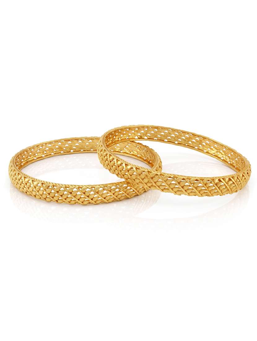 brass micron gold plated rawa work handmade bangle set for women - 22555077 -  Standard Image - 2