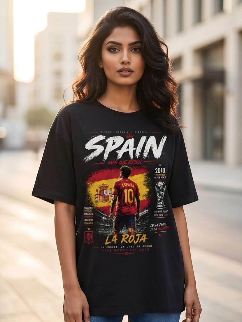 black cotton front print tshirt