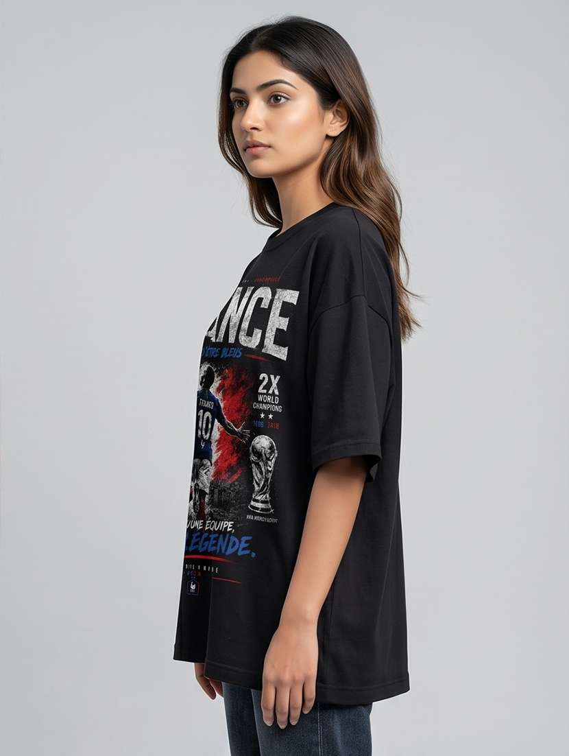 black cotton oversized tshirt - 22555099 -  Standard Image - 2