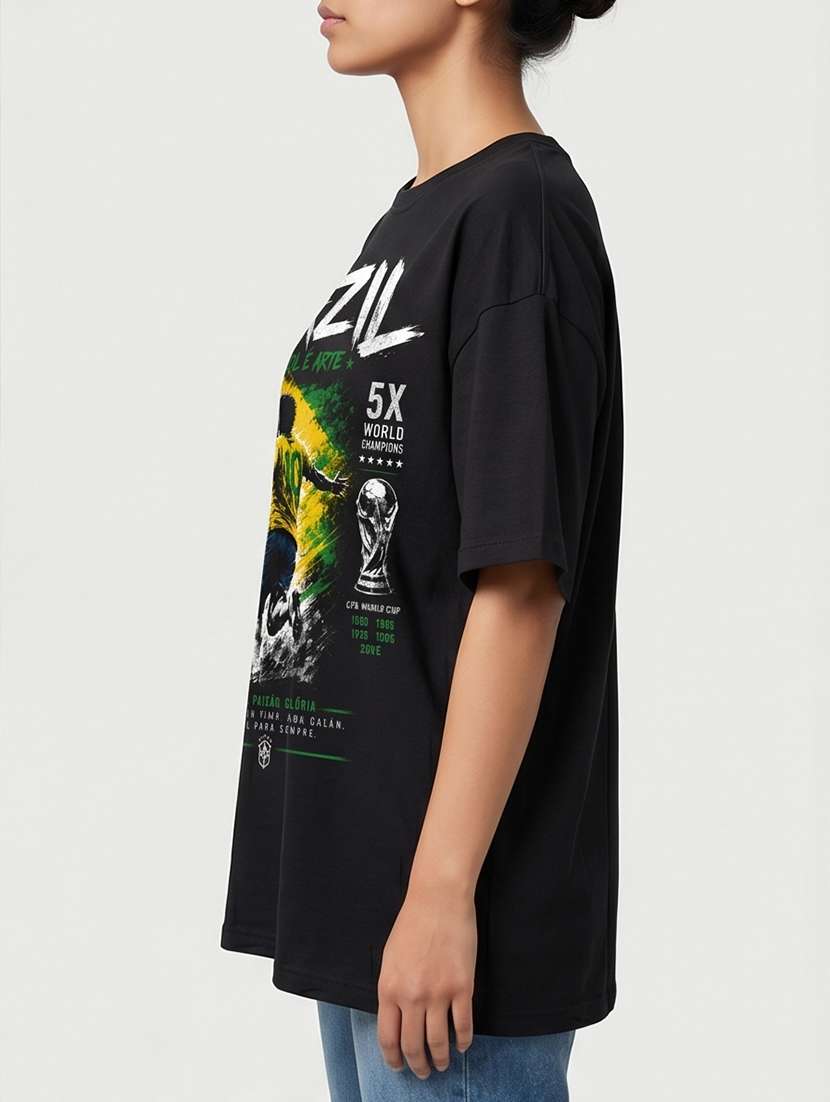 black cotton oversized tshirt - 22555103 -  Standard Image - 2