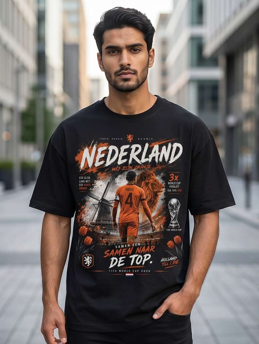 black cotton front print tshirt