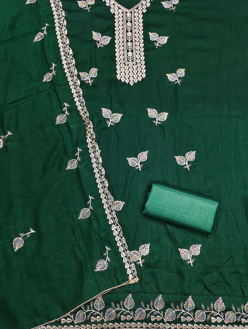 women solid with work unstitched suit set - 22555526 -  Standard Image - 2