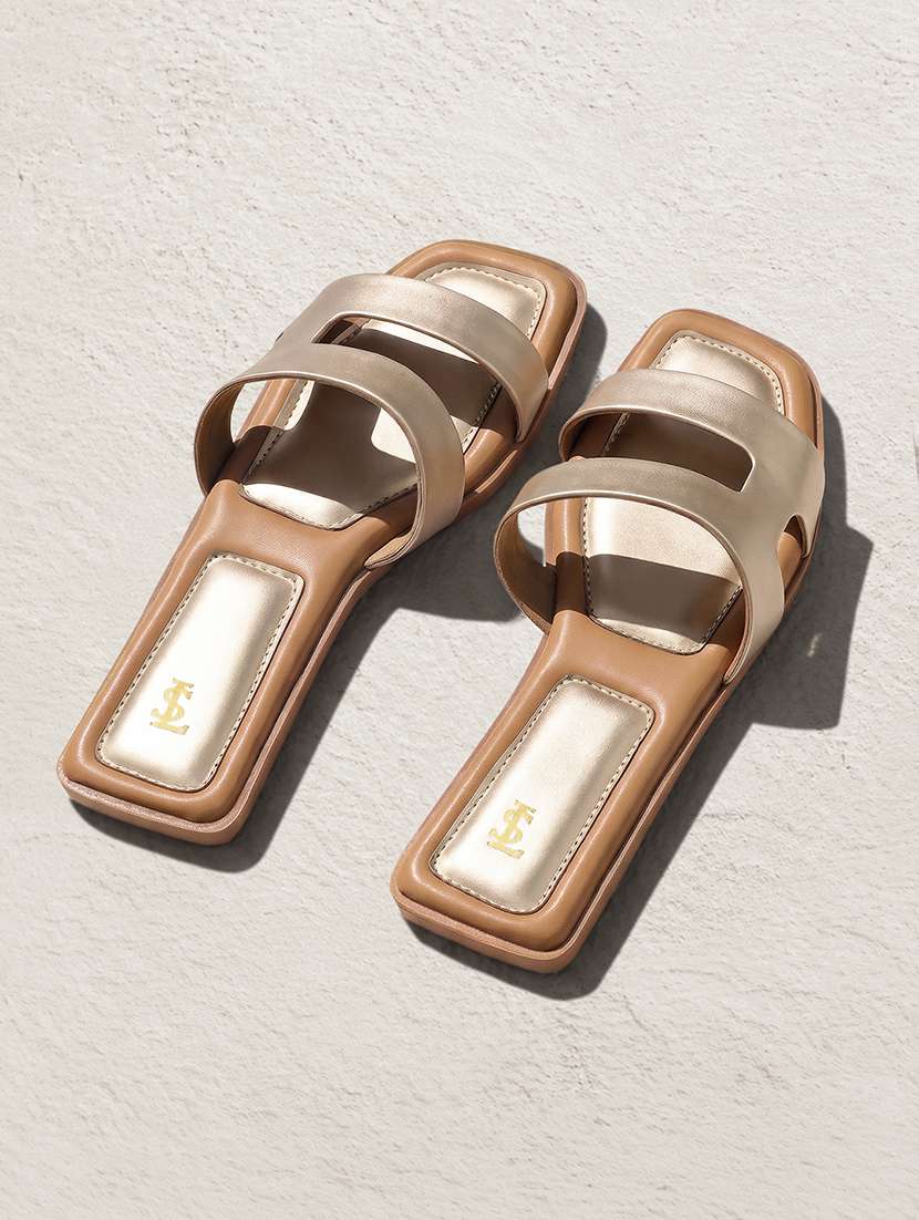 women solid slip on flats
