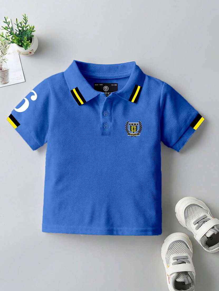 boys pack of 3 embroidered short sleeves polo t-shirt - 22555840 -  Standard Image - 2