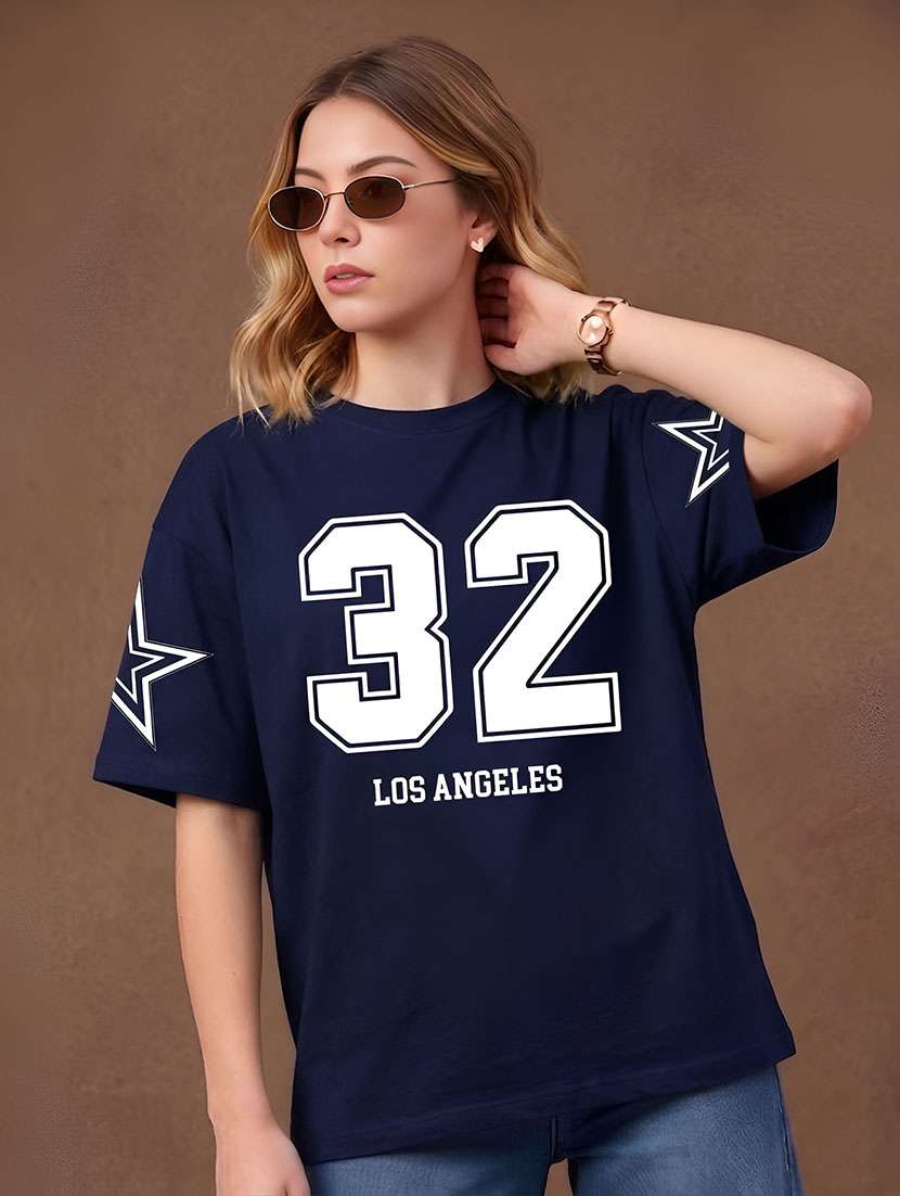 women printed short sleeves oversized t-shirt - 22556267 -  Standard Image - 2