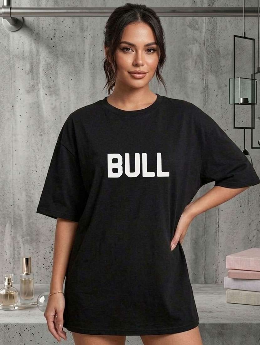 women printed short sleeves oversized t-shirt - 22556313 -  Standard Image - 2