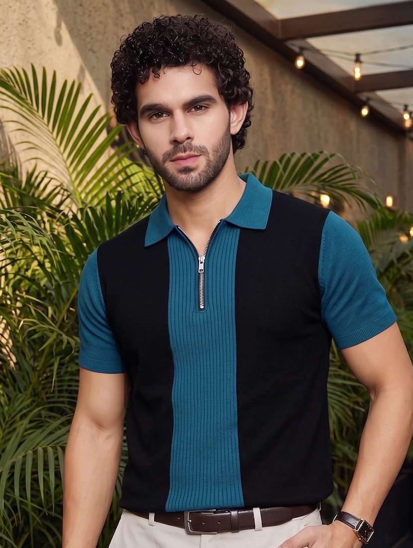 men color block short sleeve regular fit polo t-shirt - 22556625 -  Standard Image - 2