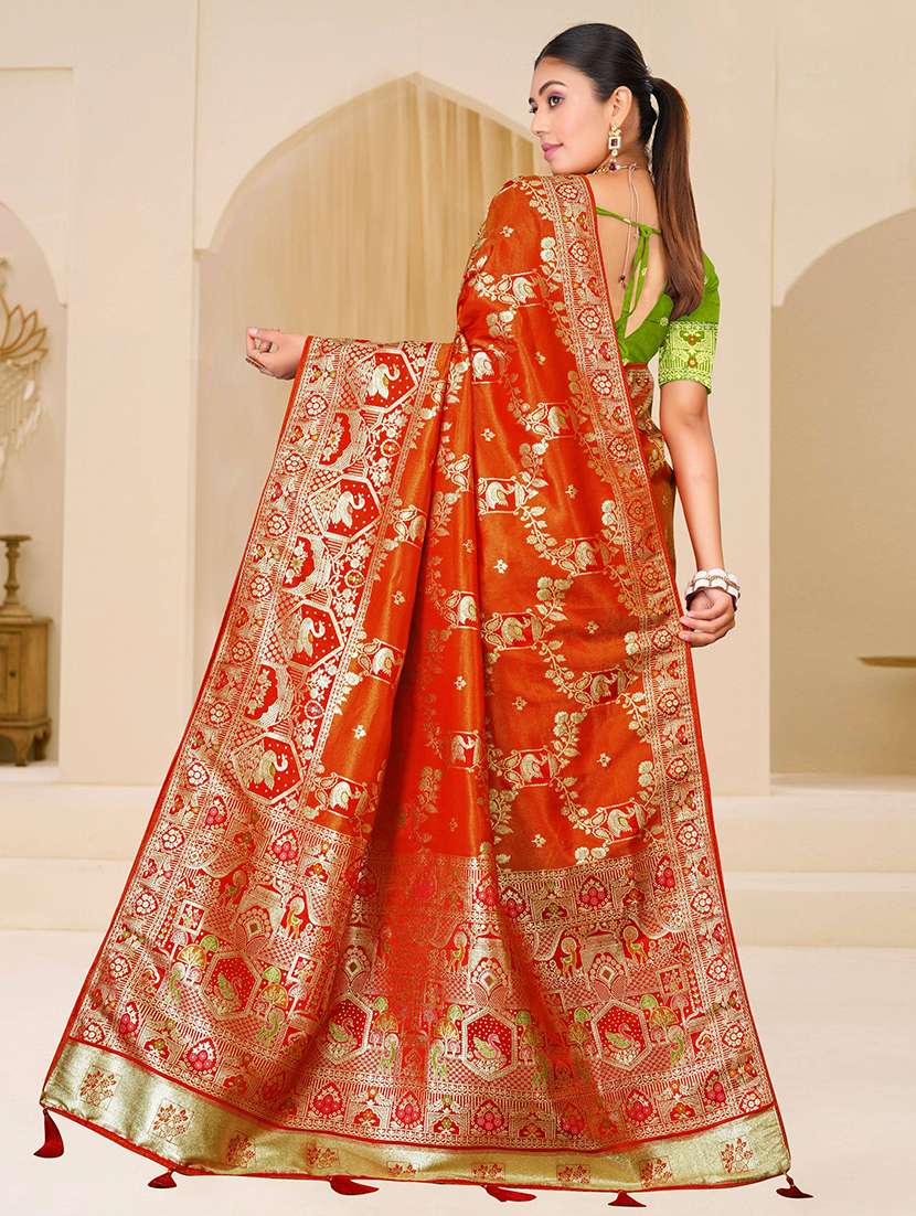 women self design banarasi saree with blouse - 22556902 -  Standard Image - 2